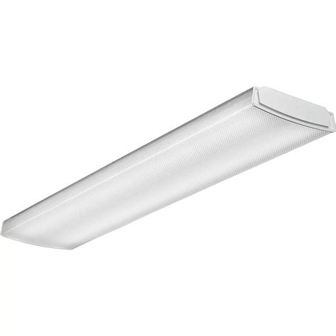 4ft led light fixture home depot|4' led wrap around fixture.